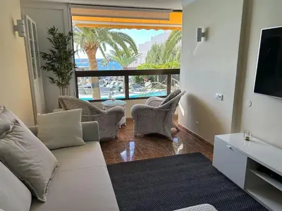 Zona de estar de Beach apartment Patalavaca