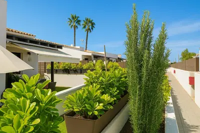 Jardín al aire libre en Bungalow La Bendita en Maspalomas