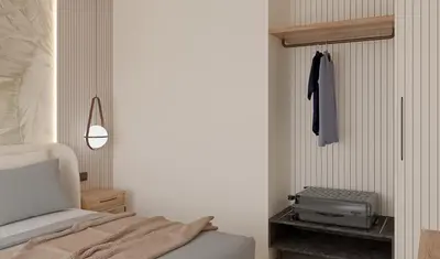 Cama o camas de una habitación en RELAXIA BEVERLY SUITES