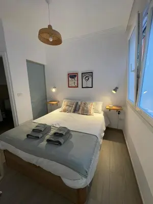 Cama o camas de una habitación en A Sunlit Haven, Home in Canarias