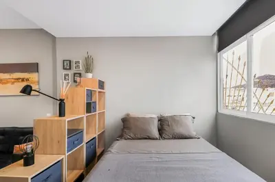 Cama o camas de una habitación en Wave Studio Las Canteras