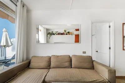 Zona de estar de Bright Amadores Seaview Apartment
