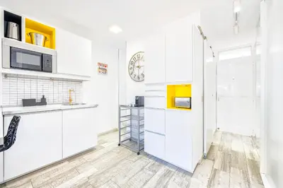 Una cocina o zona de cocina en Sun4two Gran Canaria Apartment FKK close Yumbo