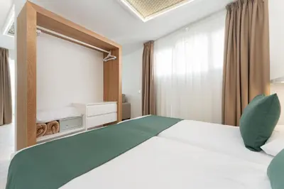 Cama o camas de una habitación en Alsol Los Caribes 2 - Adults Only