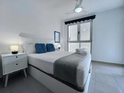 Cama o camas de una habitación en Apartamento con Terraza y Vistas