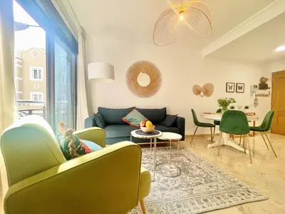 Zona de estar de Mariposa Beach Apartment