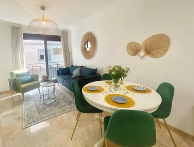 Zona de estar de Mariposa Beach Apartment