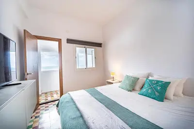 Cama o camas de una habitación en Oasis Noalys