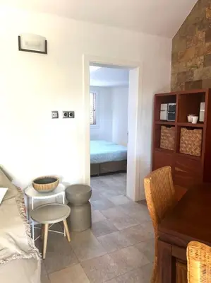 Cama o camas de una habitación en Espacioso Bungalow en Maspalomas