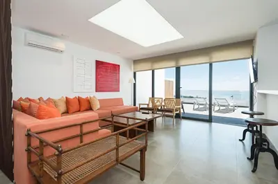 Zona de estar de Altos de la Gloria Beach Apartments