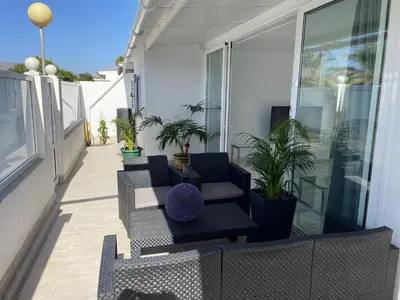 Un balcón o terraza de Villa Cecilia, Maspalomas (Nuevo a estrenar)