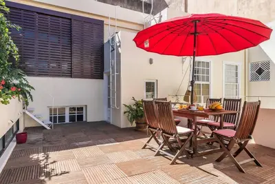 Un patio o zona al aire libre en Santa barbara vegueta