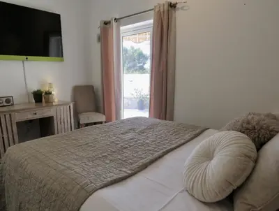 Cama o camas de una habitación en Villa Privada y Tranquila | 12 min Playa Inglés