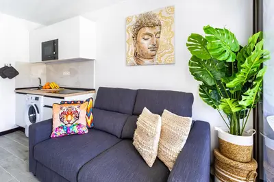 Zona de estar de Casa Louise Your Little Paradise Close To The Beach
