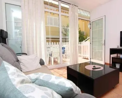 Zona de estar de Arguineguin 2bedrooms piscina swimming pool apartment
