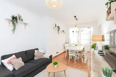 Zona de estar de Happy Waves Home