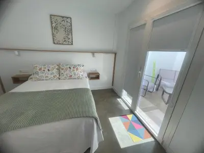 Cama o camas de una habitación en Ventana del Nublo 1D