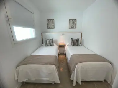 Cama o camas de una habitación en Ventana del Nublo 2-D