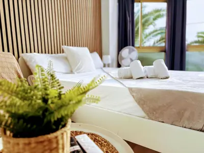 Cama o camas de una habitación en Morote Beach Flat