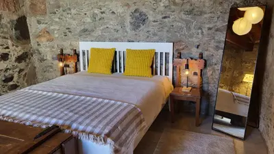 Cama o camas de una habitación en Vivelorural Sol Caldera de Temisas