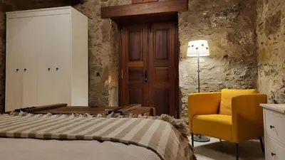 Cama o camas de una habitación en Vivelorural Sol Caldera de Temisas