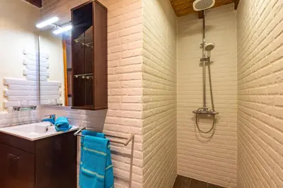 Un baño de Casa con piscina en San Bartolome