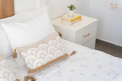 Cama o camas de una habitación en Blissful Apartment