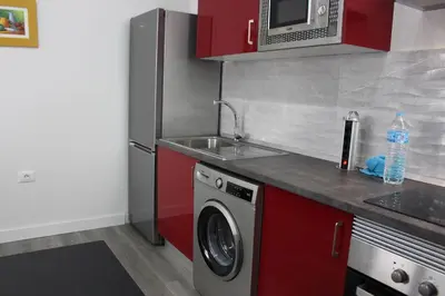 Una cocina o zona de cocina en VV Alcaravaneras Ático B