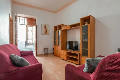 Una televisión o centro de entretenimiento en Casa Fefa