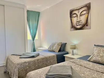 Cama o camas de una habitación en Oasis Penthouse Maspalomas
