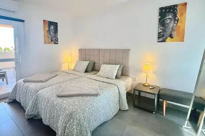 Cama o camas de una habitación en Oasis Penthouse Maspalomas