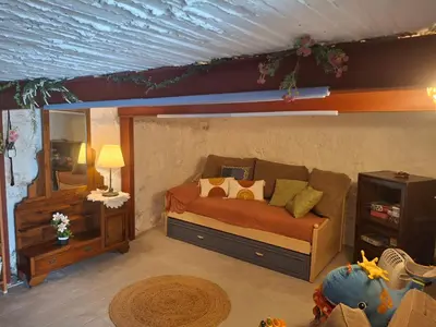 Cama o camas de una habitación en El Patio de Estrella