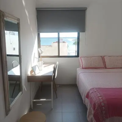 Cama o camas de una habitación en Maretejas-2 bedroom Playa de Arinaga