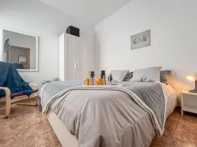 Cama o camas de una habitación en Piso de 3 habitaciones en Agüimes