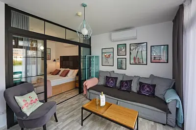 Cama o camas de una habitación en APARTMENT FLAMINGO