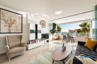 Zona de estar de Connie Mick Apartment