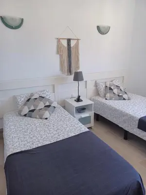 Cama o camas de una habitación en Apartamento con vistas a la playa, Puerto Rico