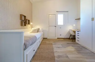 Cama o camas de una habitación en Villa Canadá