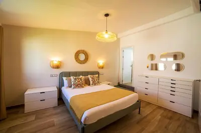 Cama o camas de una habitación en Villa Canadá
