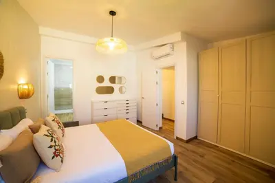 Cama o camas de una habitación en Villa Canadá