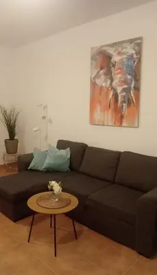 Zona de estar de Piso magico junto al mar con gran terraza