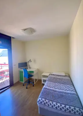 Cama o camas de una habitación en Luminoso ático en Playa Chica