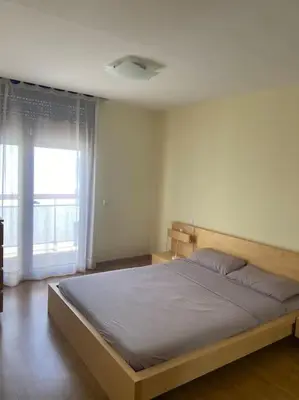 Cama o camas de una habitación en Luminoso ático en Playa Chica