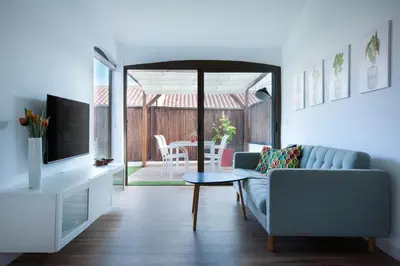 Zona de estar de Happy scape bungalow with relaxing garden