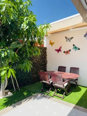 Jardín al aire libre en Bungalow Vista Dunas 32