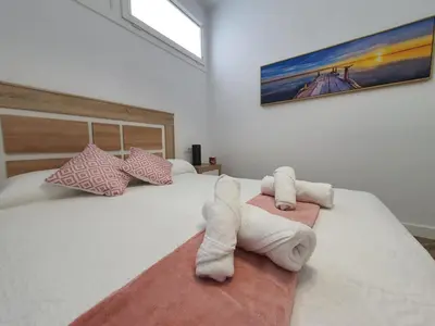 Cama o camas de una habitación en Alojamientos Agaete Pueblo Nº3