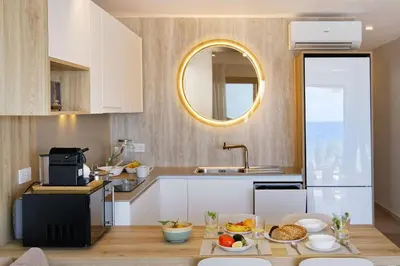 Una cocina o zona de cocina en Amapola Moon - Calidad y disfrute en primera linea de playa