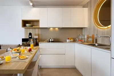 Una cocina o zona de cocina en Amapola Moon - Calidad y disfrute en primera linea de playa