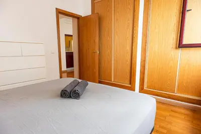 Cama o camas de una habitación en Moderno Apartamento a 5 Min de la Playa Canteras