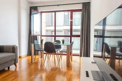Zona de estar de Moderno Apartamento a 5 Min de la Playa Canteras